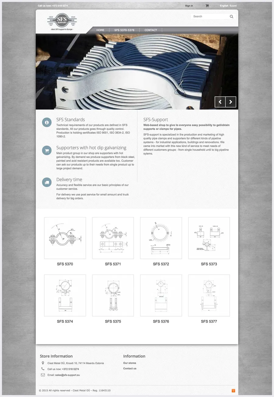 Homepage design — a structured product showroom