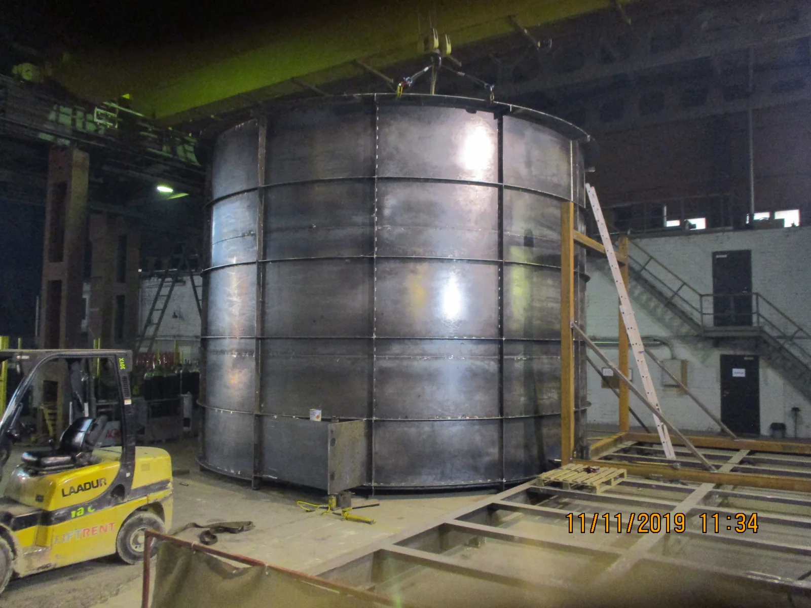 Industrial silo in production