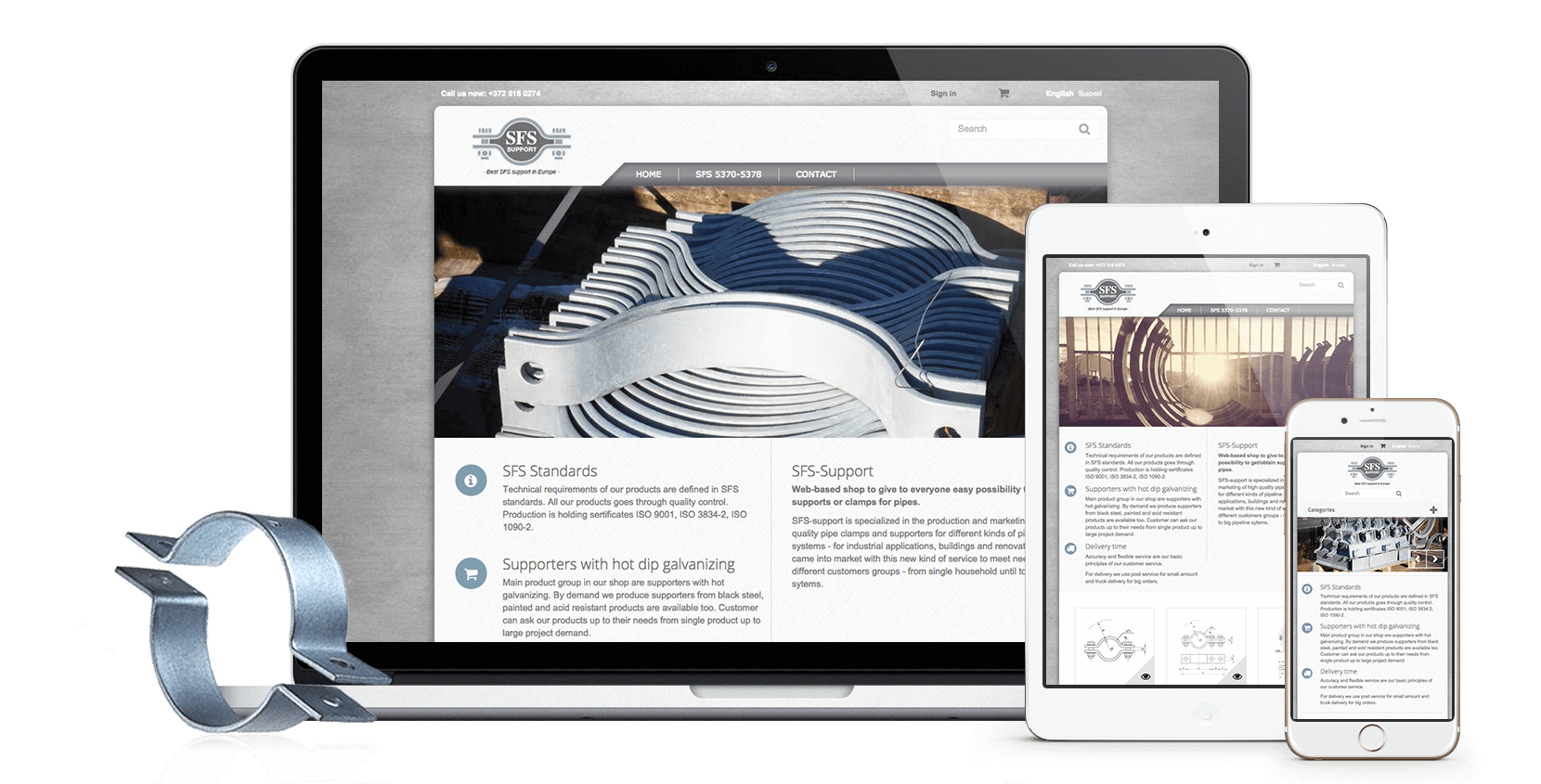 iWeb design for SFS Support, specialists in metal structures