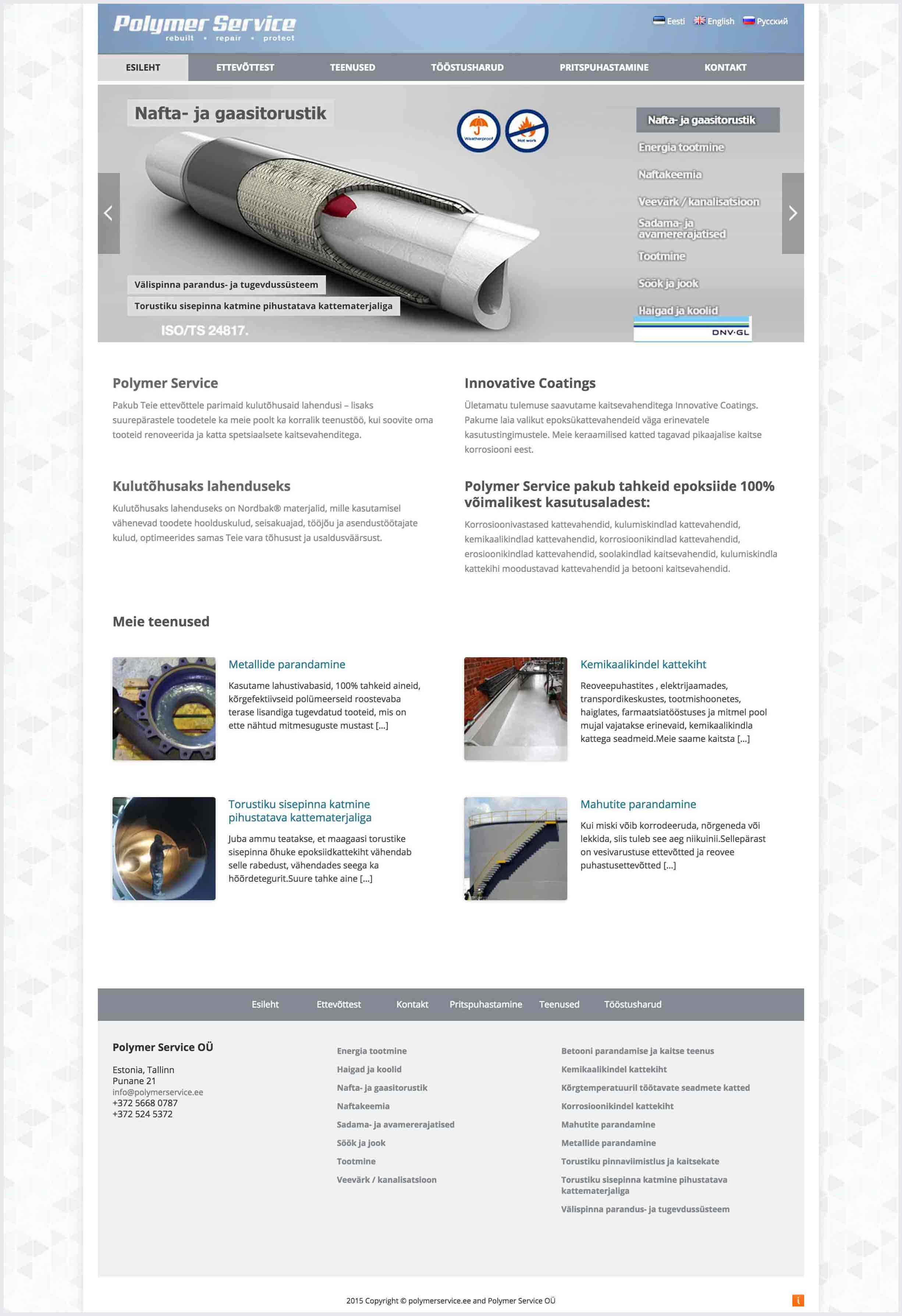 polymer-service-wordpress-iweb-home-page