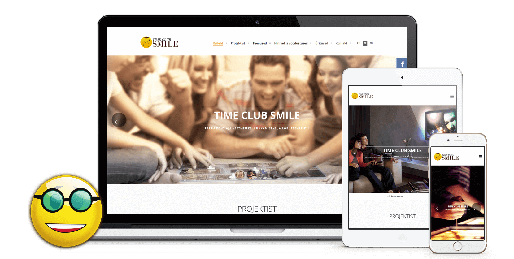 Главная страница сайта Smiletime, разработанного iWeb