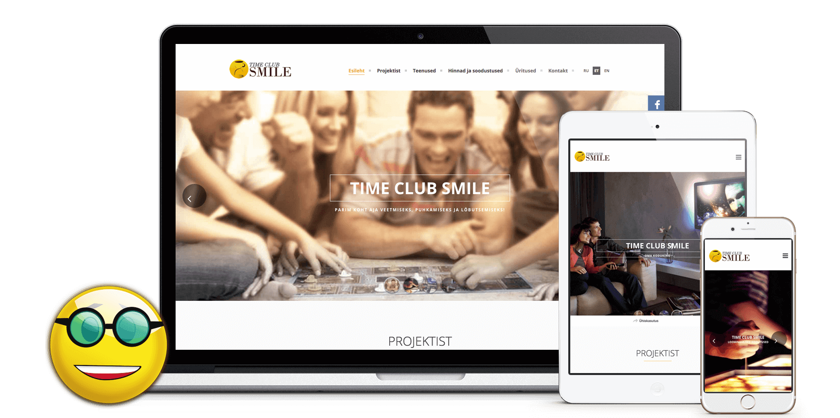 Main Page of the Smiletime website developed by iWeb
