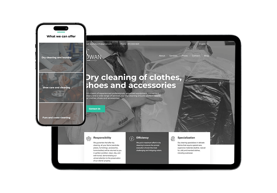 landing page example in ipad and iphone