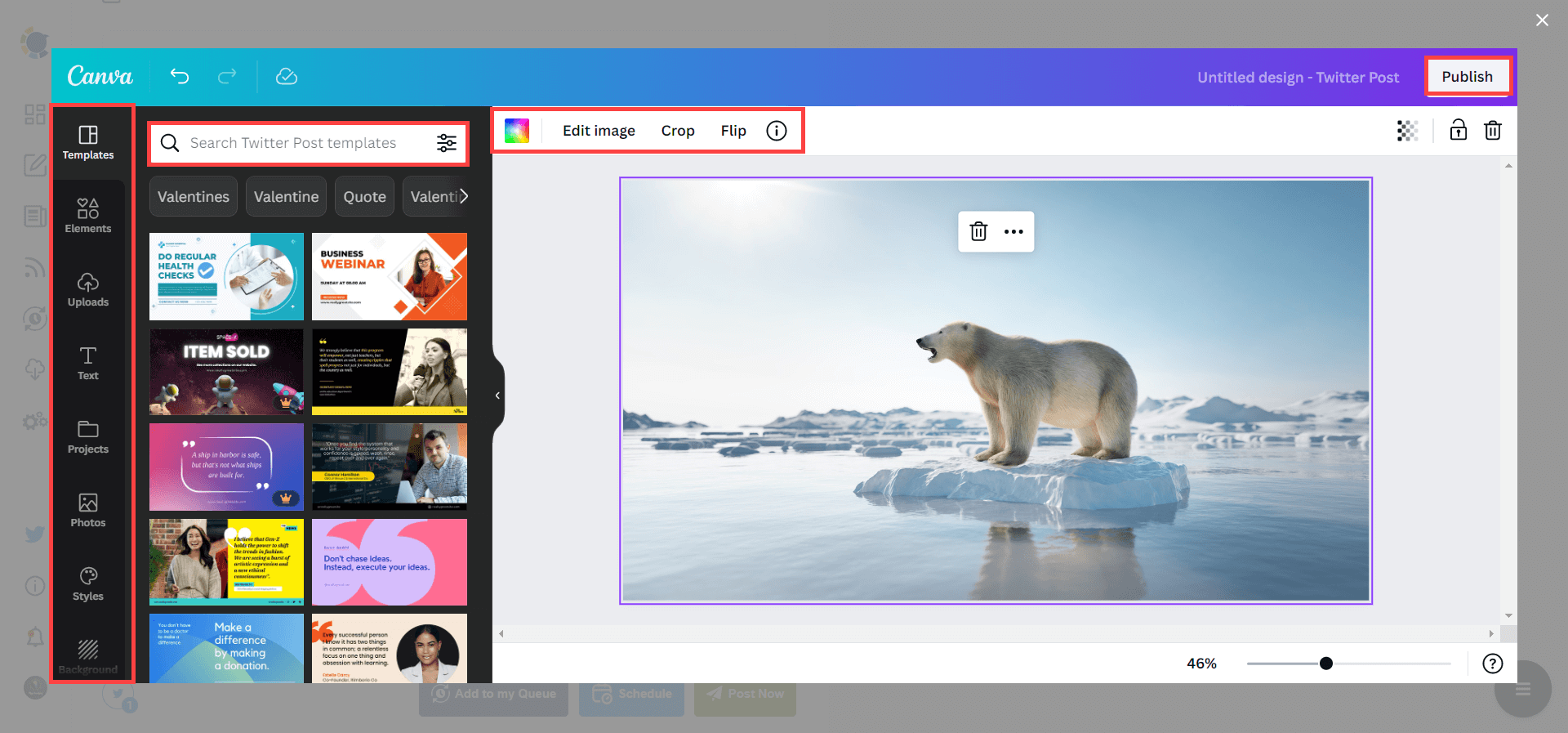 Circleboom Publish Canva disaini ja AI tekstigeneraatoriga