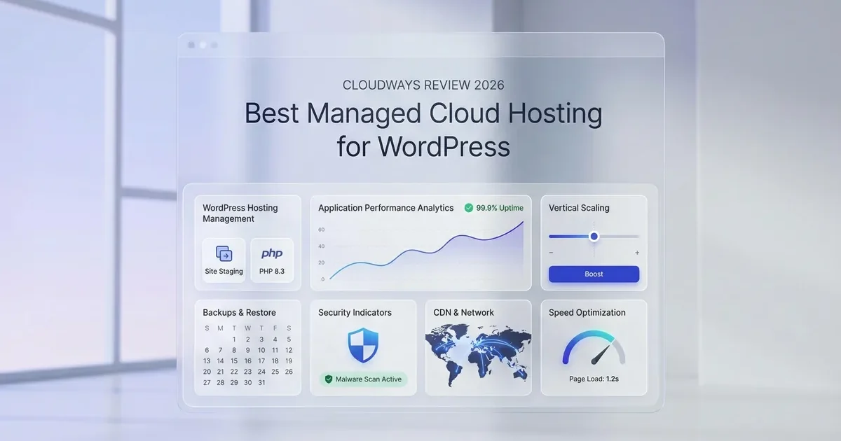 Cloudways pilvehosting ülevaade 2026 – hallatav pilvehosting WordPressile