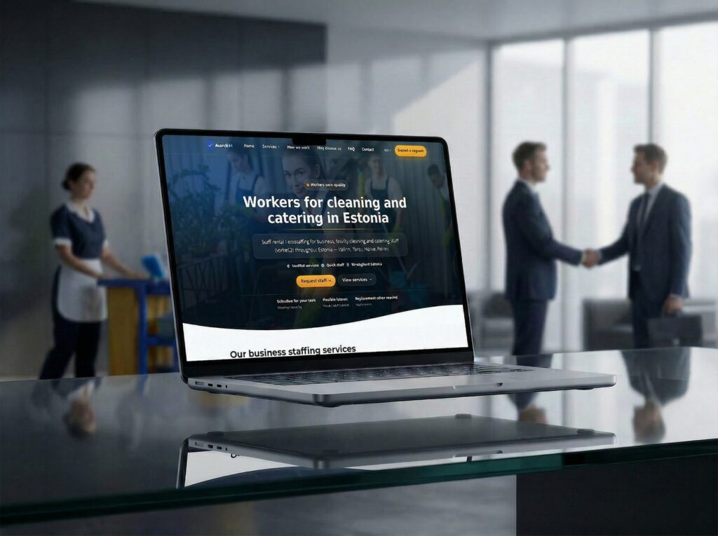 Recruit24.ee — staff rental service website, professional portfolio thumbnail